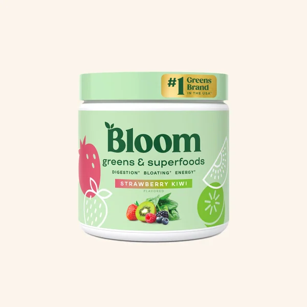 Bloom Nutrition Superfood Greens Powder, Digestive Enzymes with Probiotics and Prebiotics, Gut Health, Bloating Relief for Women, Chlorella, Green Juice Mix with Beet Root Powder, 30 SVG, Original