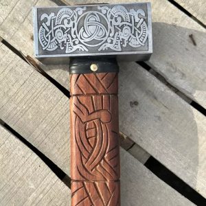 Forged Damascus Hammer