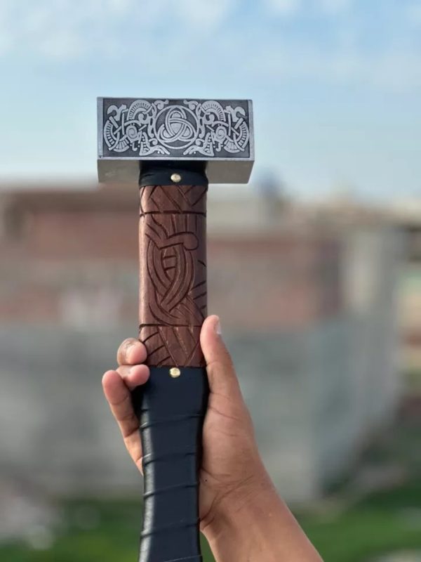 Forged Damascus Hammer - Image 2